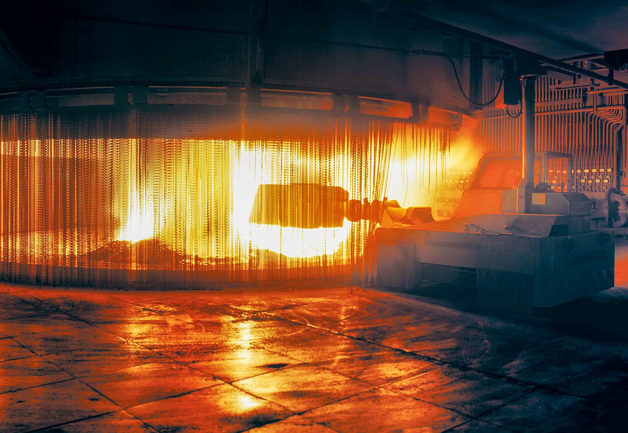 Flüssigphase von Metall