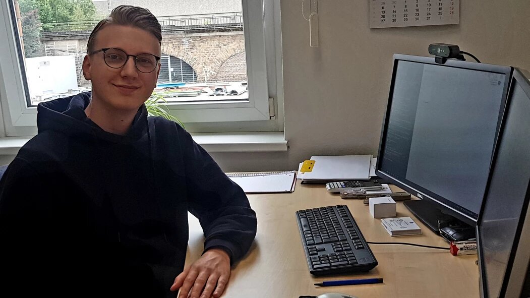 Azubi - Pascal Kitzig bei der Arbeit