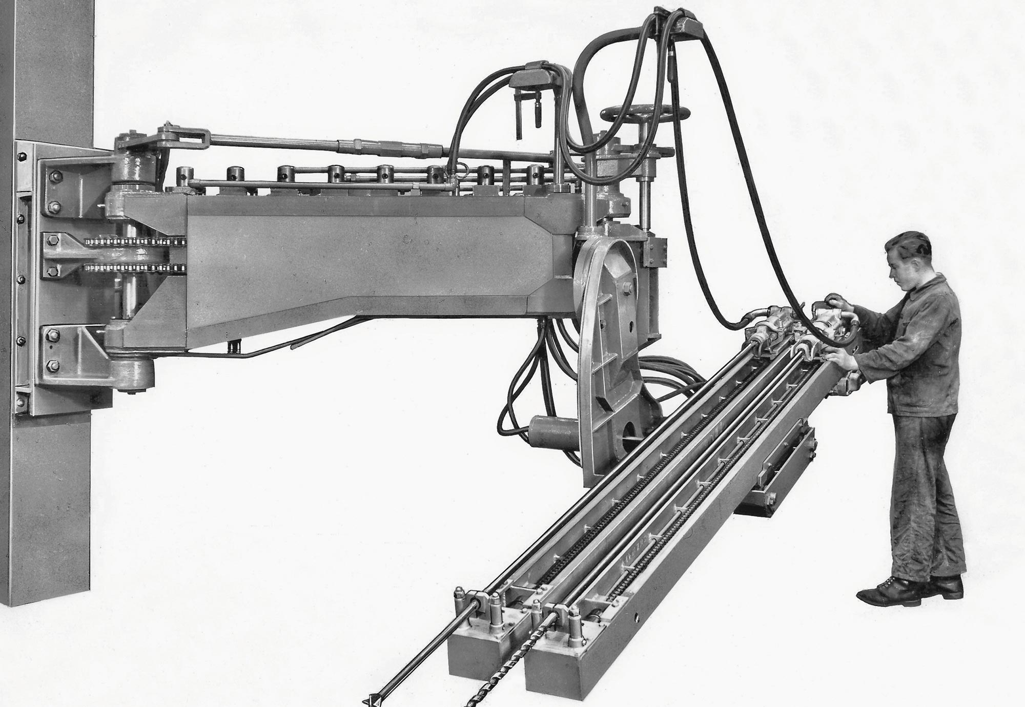 1958 Erste Bohrmaschine für Hochöfen